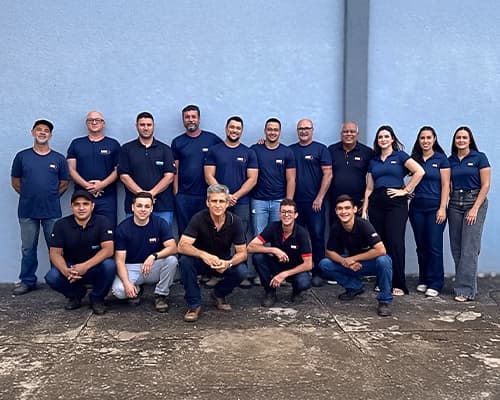 Máquina de indicador de falhas da HM Equipamentos com logo do BNDS, de uma empresa 100% brasileira